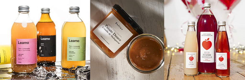 étiquettes alimentaires minimalistes